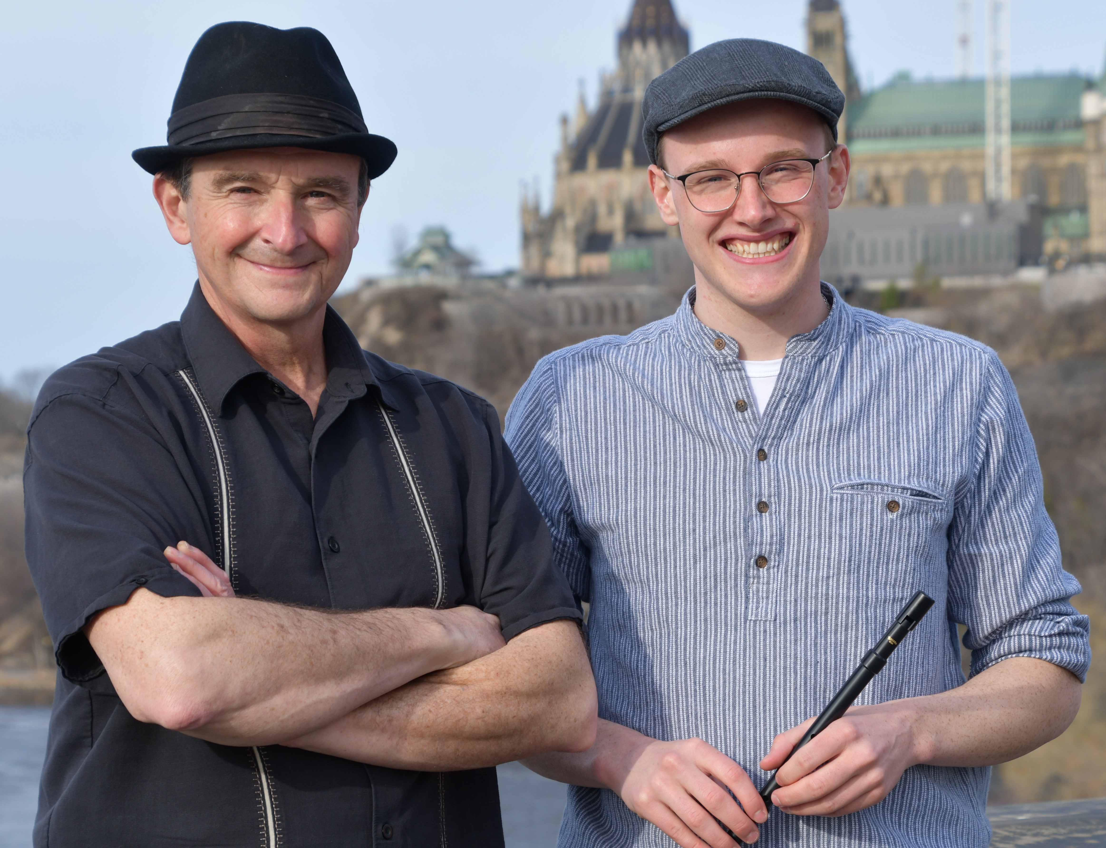 Marc and Bradley posing for a photo