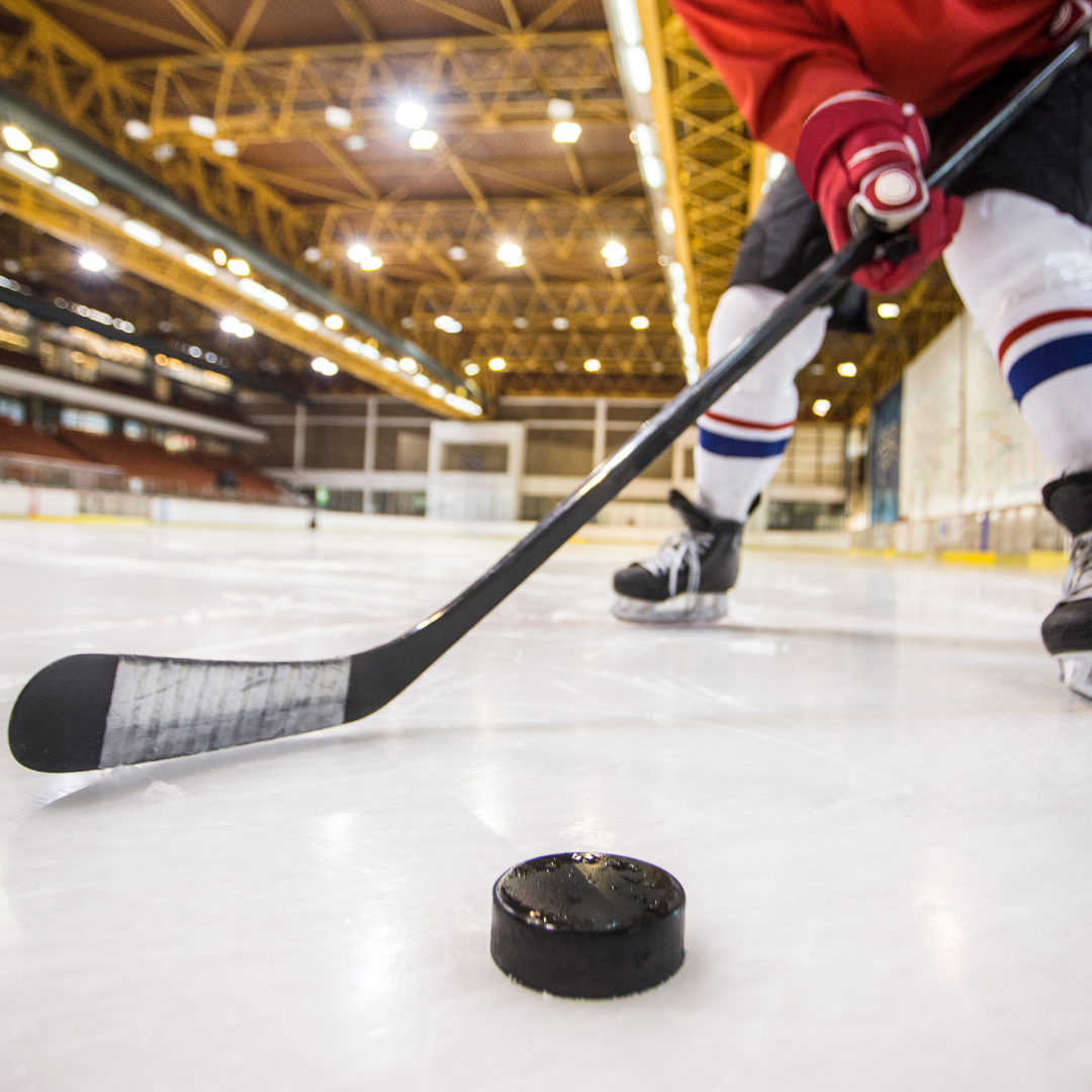 Hockey stick and puck