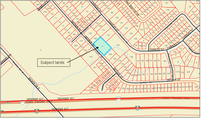 Key Map showing the subject property