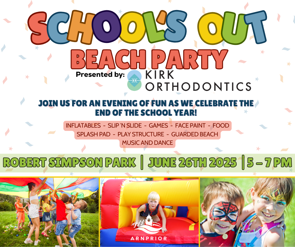 Schools Out Beach Party social media post