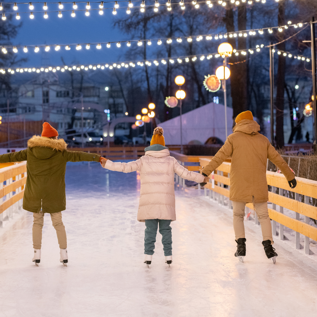 Skating under lights