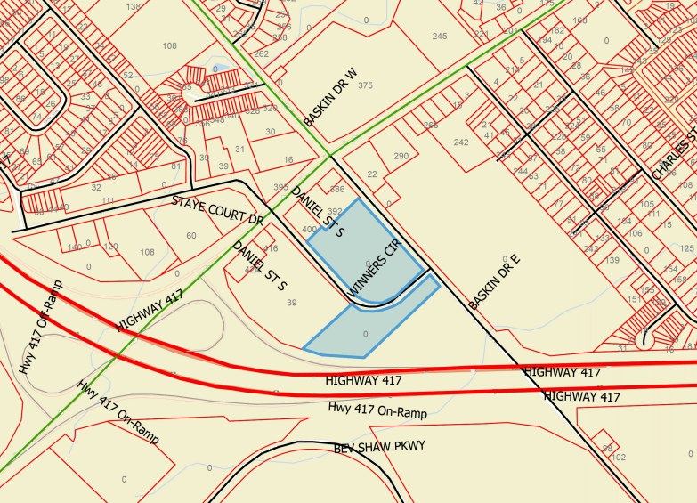 Key Plan for Winners Circle Drive 