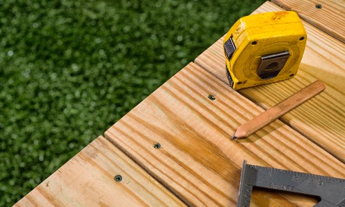 Building Materials on a deck