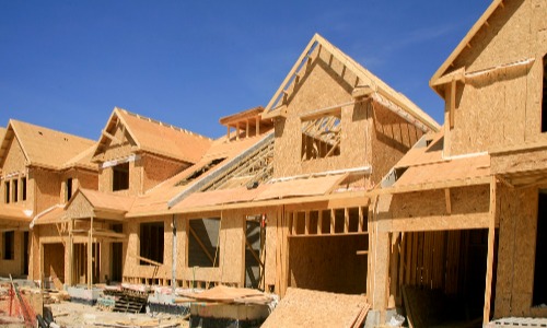 Houses being built