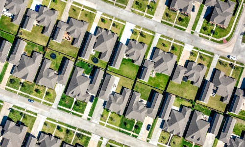 Ariel View of a subdivision