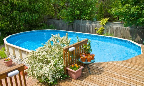 Backyard swimming pool