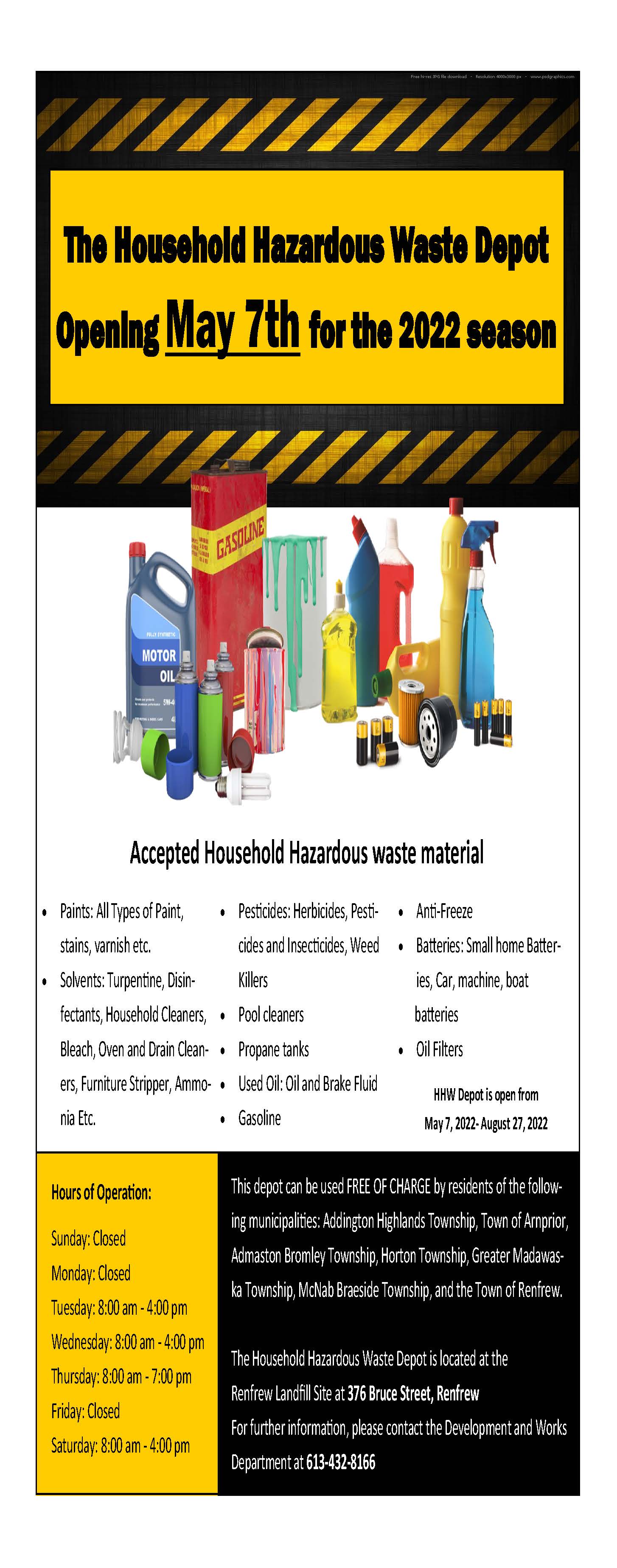 Household Hazardous Waste Depot Poster