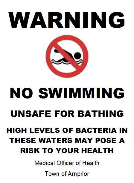 No swimming 