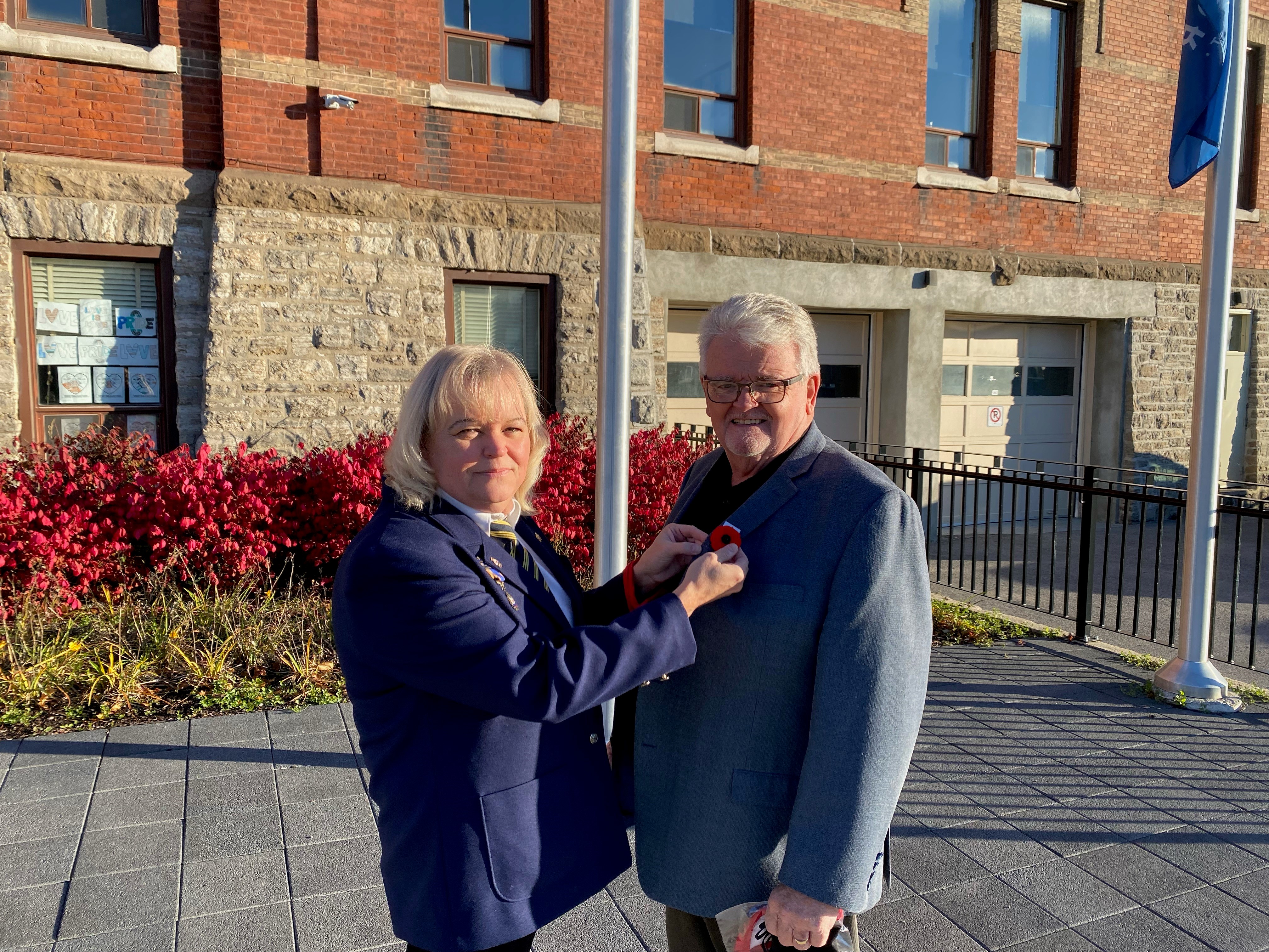 Mayor Stack receives first poppy