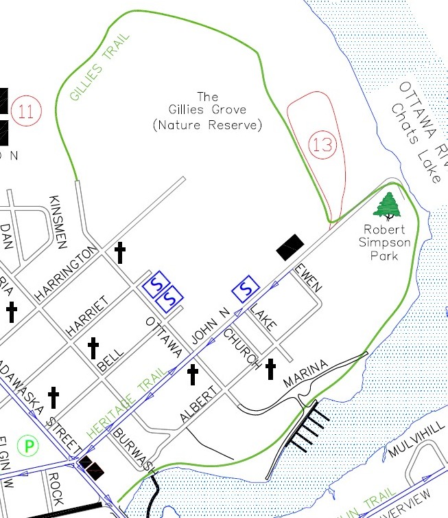 Map of Gillies Grove Nature Reserve Trail