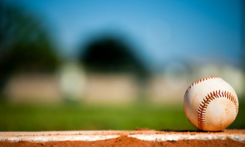 Baseball on a field