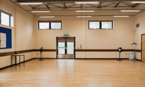 Empty community hall