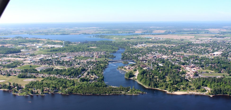 Aerial view overlooking the Town of Arnprior