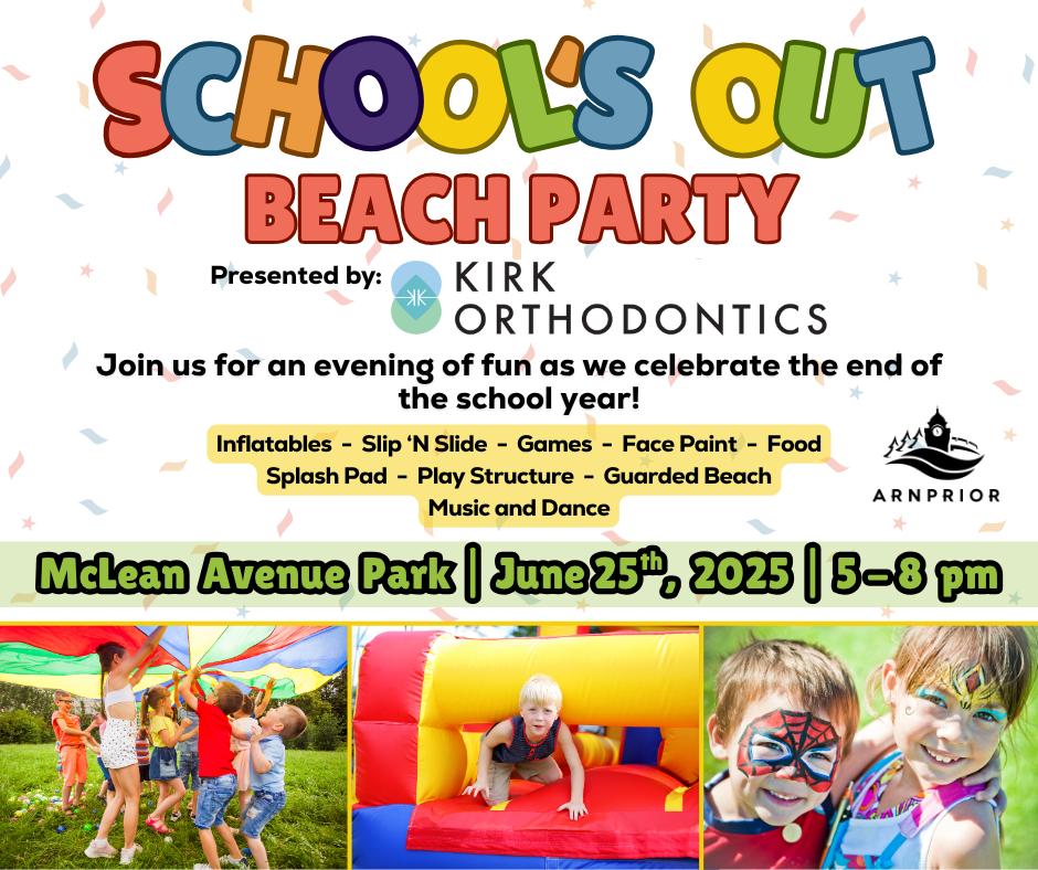 Schools Out Beach Party social media post