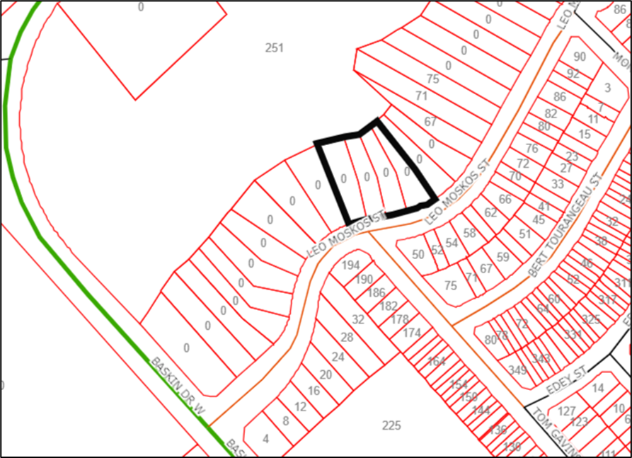 Key plan for 43, 47, 51 and 55 Leo Moskos St