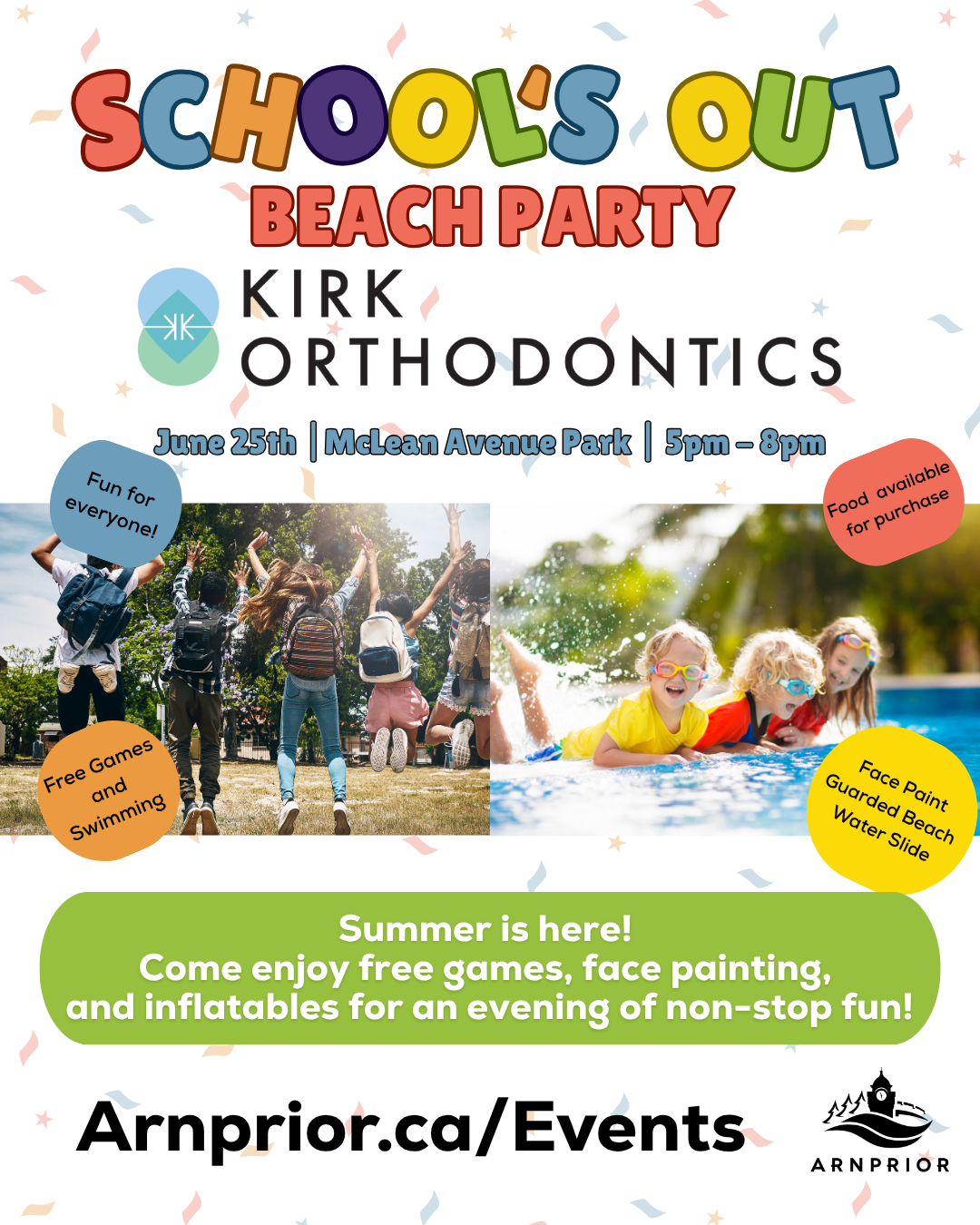 Poster for the School's Out Beach Party