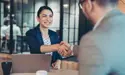 Two people shaking hands